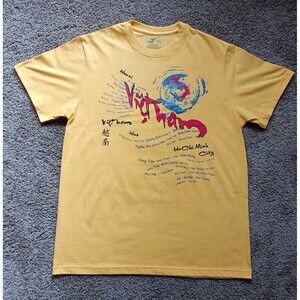 Vietnam T-Shirt Men's Size XXL Yellow Short Sleeve